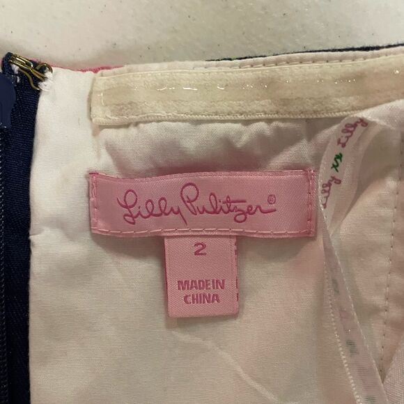 Lilly Pulitzer Yum yum caterpillar Strapless Dress 2 - Picture 6 of 7